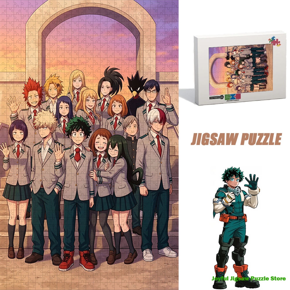 Party Games Good - จิ๊กซอว์ภาพวาดการผจญภัยของเยาวชนผู้กล้าจาก My Hero Academia ของเล่นคลายเครียดเพื่อความเพลิดเพลิน เกมปาร์ตี้แบบอินเทอร์แอคทีฟ