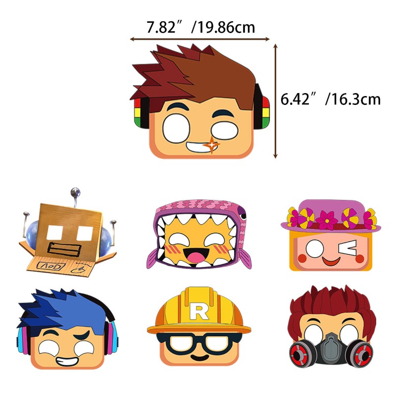 หน้ากากกระดาษลายการ์ตูน ROBLOX - Party Games In Roblox บทวิจารณ์และราคา