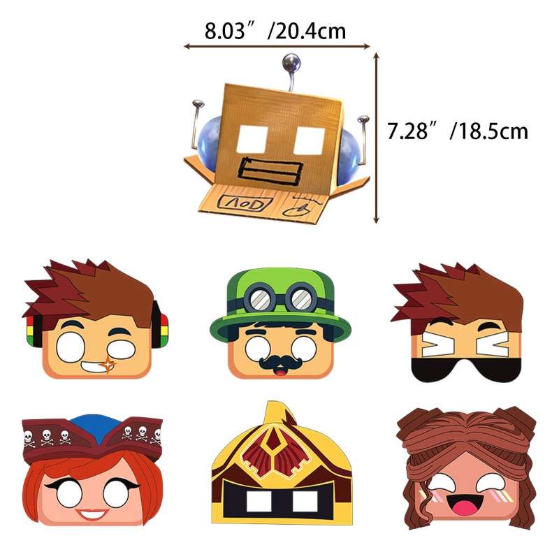 หน้ากากกระดาษลายการ์ตูน ROBLOX - Party Games In Roblox บทวิจารณ์และราคา