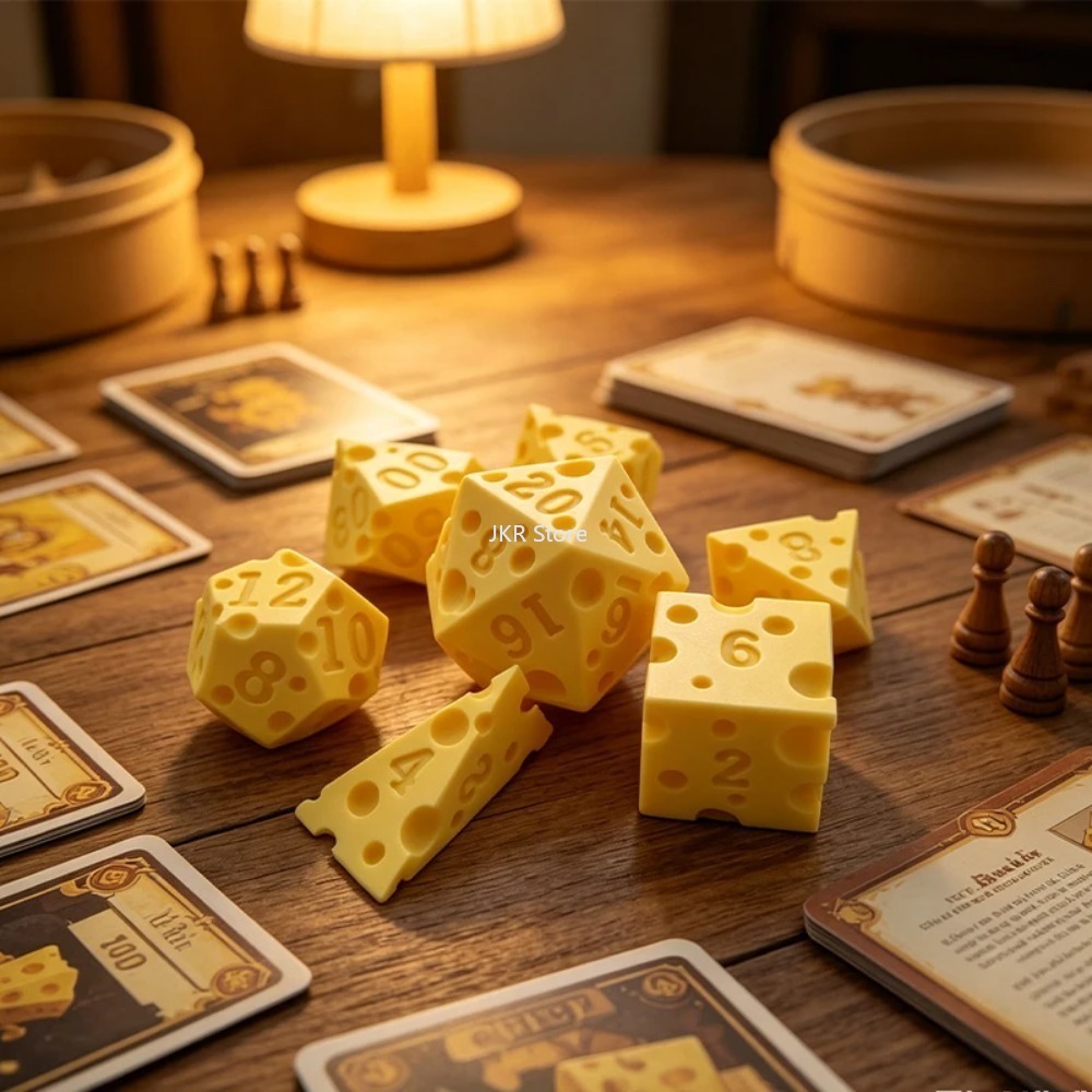 ชุดลูกเต๋าชีสทรงแปลกตา D4 D20  - Party Games Classic บทวิจารณ์และราคา
